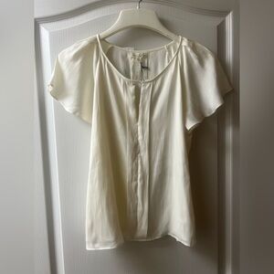 Nine Britton Cream Blouse, Petite Small- New!